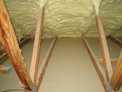 Attic insulation incorrectly installed - Guelph Home Inspector