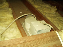 Bathroom vent directly to attic - Cambridge Home Inspector